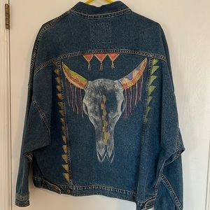 Handpainted Demin Jacket, Size